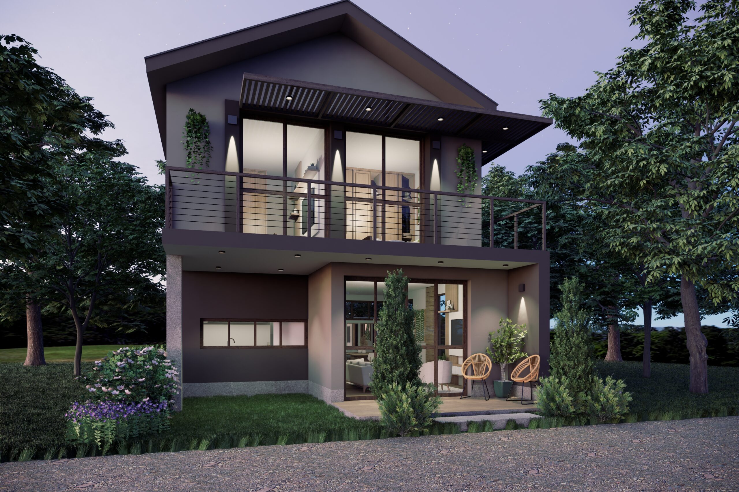 Diseño de casa de campo GE3 en Huacho