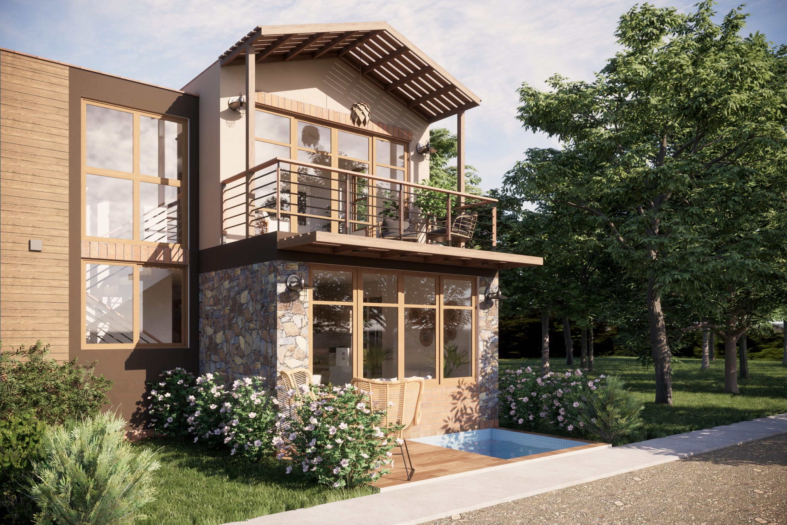 Diseño de casa de campo GE4 en Huacho